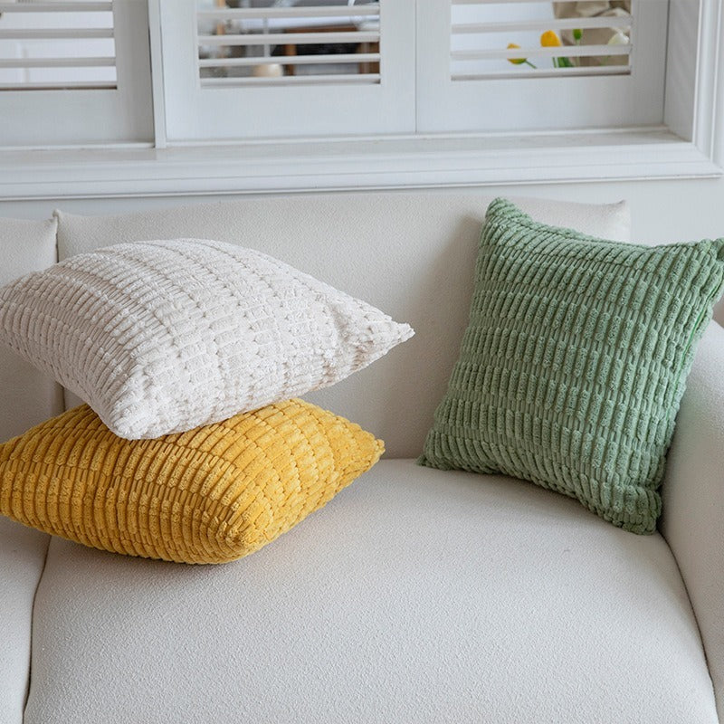 Simple Wheat Ear Corduroy Home Pillow