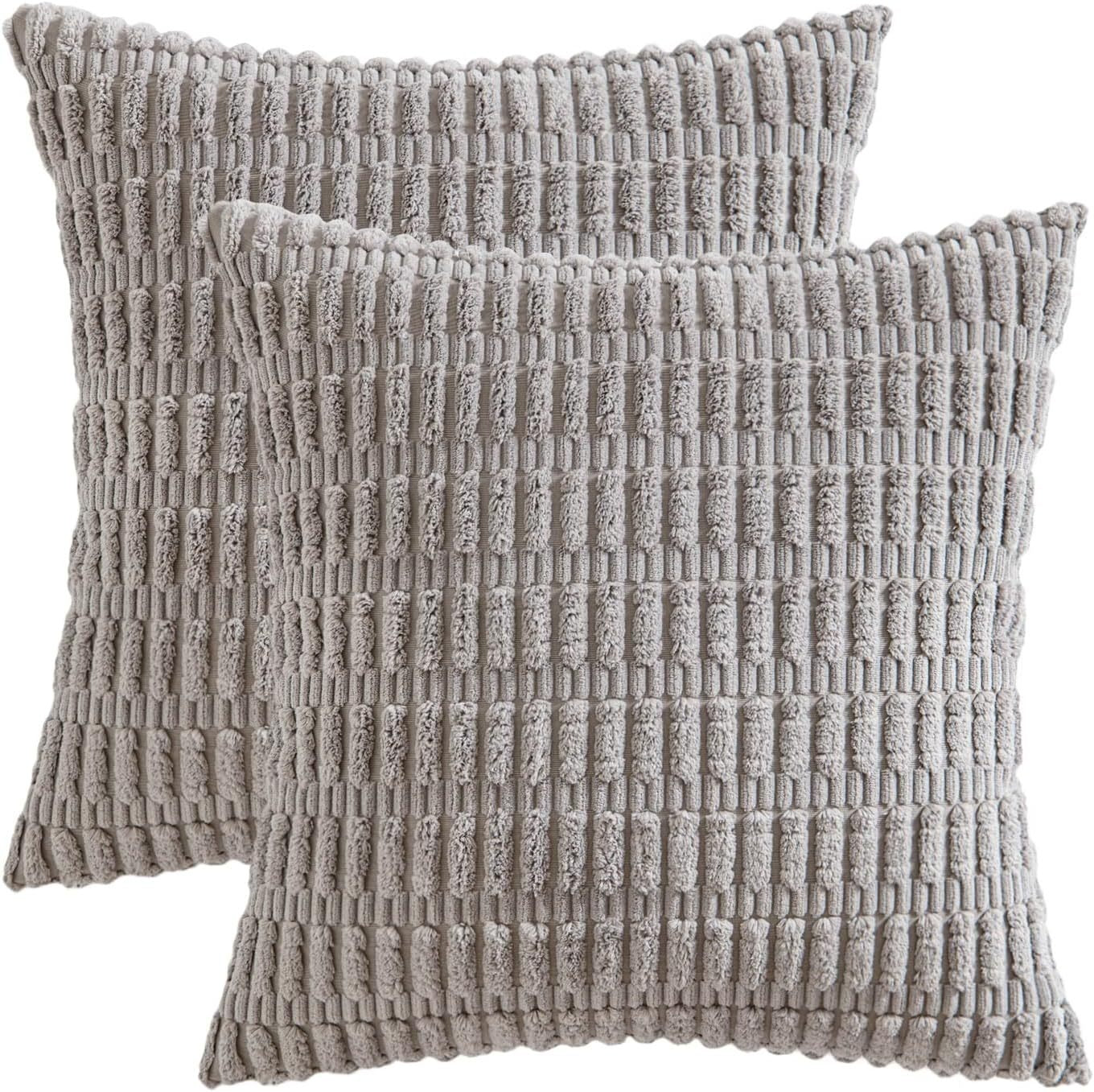 Simple Wheat Ear Corduroy Home Pillow