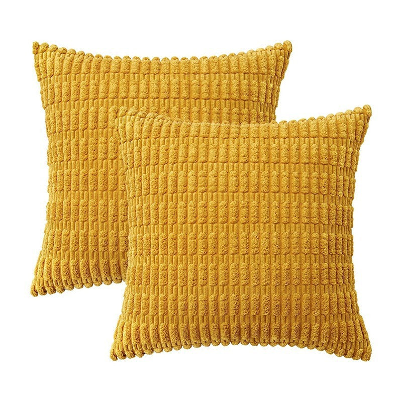 Simple Wheat Ear Corduroy Home Pillow