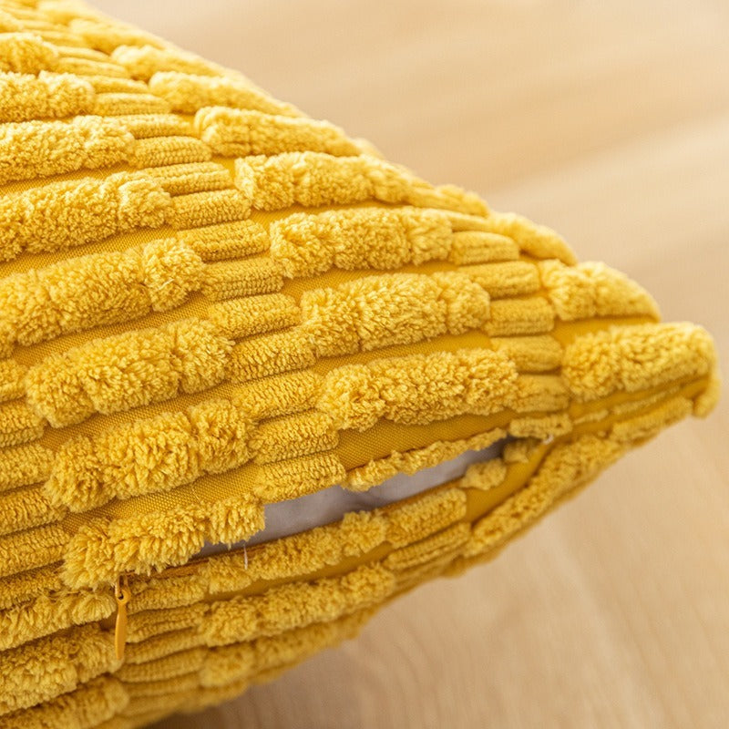 Simple Wheat Ear Corduroy Home Pillow