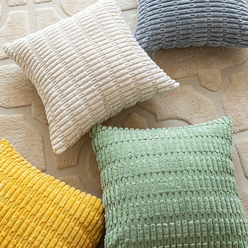 Simple Wheat Ear Corduroy Home Pillow